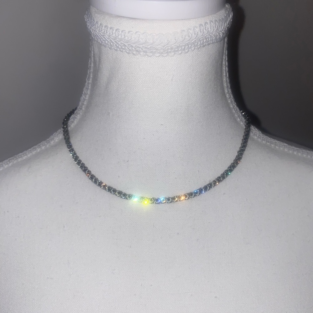 Swarovski Matrix Deluxe necklace in black ruthenium plating